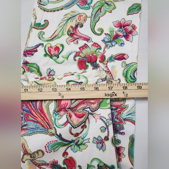 Lauren Ralph Lauren Women's Floral Pants Size 14 Watercolor Pastel Art To Wear - Picture 5 of 9